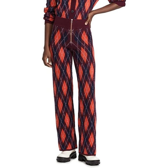 NEW WITH TAGS $275 STAUD DECK ARGYLE WOOL PANTS SIZE SMALL SOLD OUT EVERYWHERE! - Picture 5 of 8